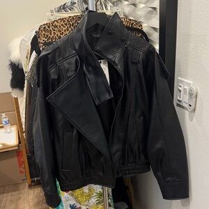 Viral Zara Black Leather Jacket